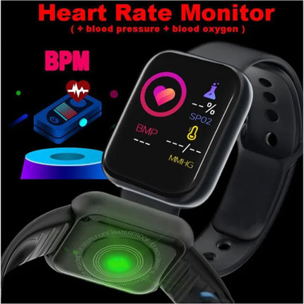 Children's Smart Digital Connected Watch With Call Reminder Step Count Heart Rate Monitoring For Children Men Women Watch Hours