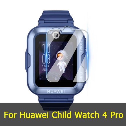 For Huawei Children’s Watch 5X 4X 3S 3X 4 Pro K2 Kids Phone Smart Watch Clear / Purple 2.5D Tempered Glass Film Screen Protector