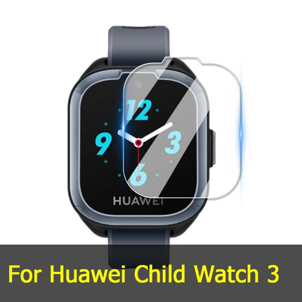 For Huawei Children’s Watch 5X 4X 3S 3X 4 Pro K2 Kids Phone Smart Watch Clear / Purple 2.5D Tempered Glass Film Screen Protector