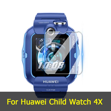 For Huawei Children’s Watch 5X 4X 3S 3X 4 Pro K2 Kids Phone Smart Watch Clear / Purple 2.5D Tempered Glass Film Screen Protector