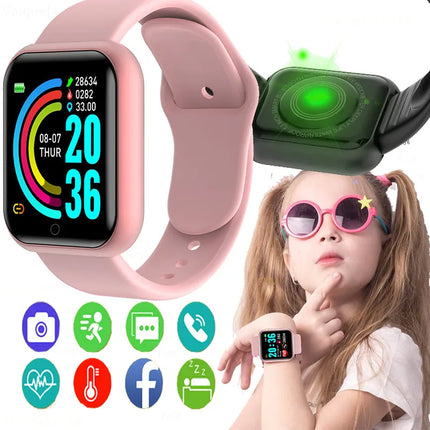 Wristwatch Fitness Y68 Color Screen Smart Sport Bracelet Activity Running Tracker Heart Rate For Children Men Women Watch Hours