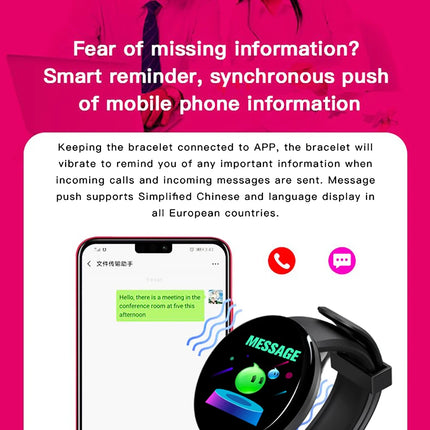 Connected Watch Children Smart Watch Fitness Tracker Sport Wristband Heart Rate Monitor Blood Bracelet Child Boy Girl Bracelet