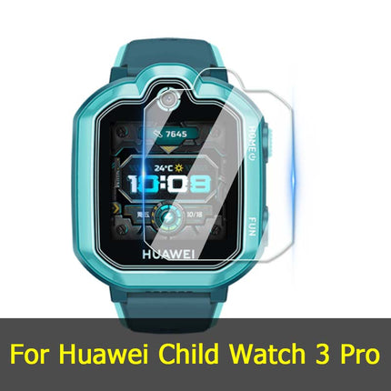 For Huawei Children’s Watch 5X 4X 3S 3X 4 Pro K2 Kids Phone Smart Watch Clear / Purple 2.5D Tempered Glass Film Screen Protector