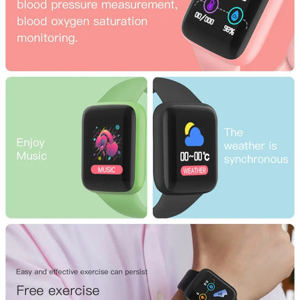 Smart Watch Men Blood Pressure Waterproof Women Heart Rate Monitor Fitness Tracker Sports Kids Watch relojes inteligentes