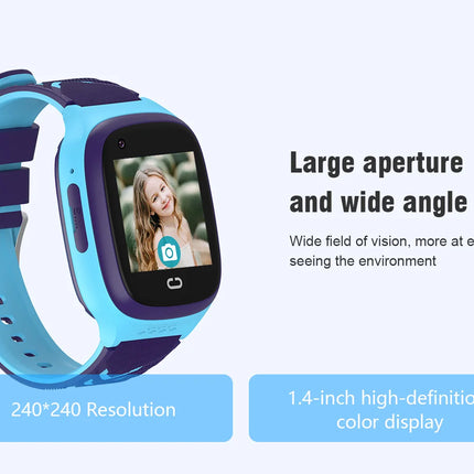 Kids Smart Watch 4G Sim Card Smartwatch for Children SOS Call Phone Camera Voice Chat Photo Waterproof Watches For Boys Girls