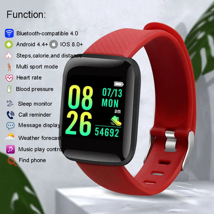 Children's Smart Watch Led Digital Clock Waterproof Smartwatch Kids Heart Rate Monitor Fitness Tracker Watches For Boys Girls