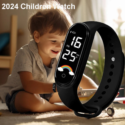 Waterproof Sports Watch for Kids Boys Girls Outdoor Silicone Strap Electronic Watches Children Students LED Digital Wristwatches