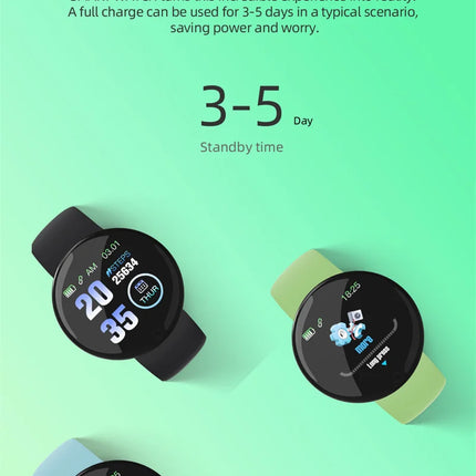 D18Pro Smart Watch Men Women Bluetooth Fitness Bracelet Sport Heart Rate Blood Pressure Kids Smartwatch for Xiaomi Reloj Hombre