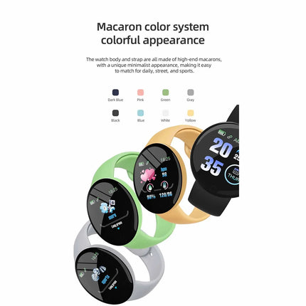 Smart Watch for Kids Macaron Color Bluetooth Smartwatch Men Women Sports Watches Fitness Tracker Waterproof Bracelet relógio