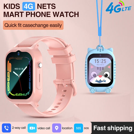 Kids 4G Video Call Chat Smart Watch Student Waterproof LBS Location 700Mah Battery Calculator Children Smartwatch For Xiaomi