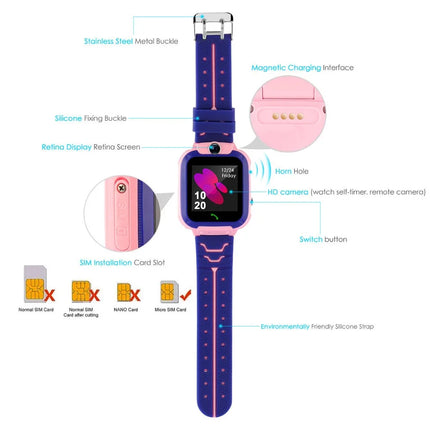 Q12 Children's Smart Watch SOS Phone Watch Smartwatch For Kids With 4G Sim Card Photo Waterproof IP67 Kids Gift For IOS Android