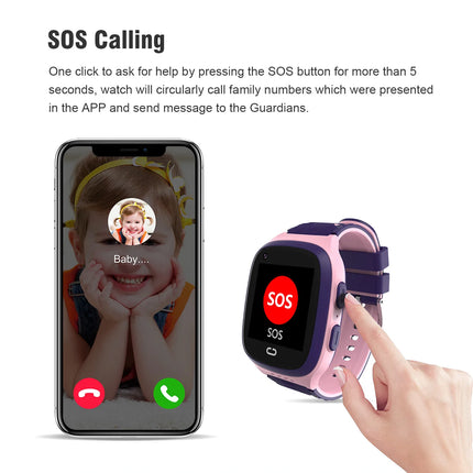 Kids Smart Watch 4G Sim Card Smartwatch for Children SOS Call Phone Camera Voice Chat Photo Waterproof Watches For Boys Girls