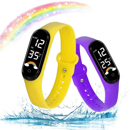 Waterproof Sports Watch for Kids Boys Girls Outdoor Silicone Strap Electronic Watches Children Students LED Digital Wristwatches