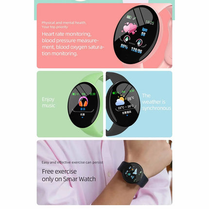 Smart Watch for Kids Macaron Color Bluetooth Smartwatch Men Women Sports Watches Fitness Tracker Waterproof Bracelet relógio