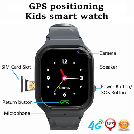 4G Kid's Smart Watch With Sim Card GPS Phone SOS Call Back Monitor 400mA Big Battery Video Call Children Watchphone call relojes