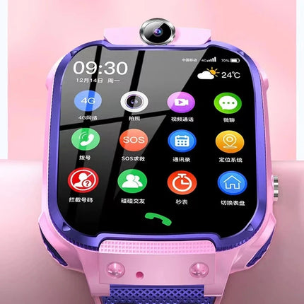 Kids Smartwatch 4G Sim Card LBS Tracker SOS Camera Children Mobile Phone Voice Chat Flashlight Waterproof Girls Boys Watches