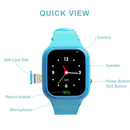 4G Kid's Smart Watch With Sim Card GPS Phone SOS Call Back Monitor 400mA Big Battery Video Call Children Watchphone call relojes