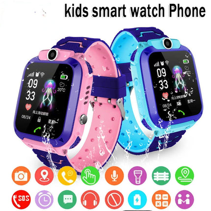 Kids Smartwatch 4G Sim Card LBS Tracker SOS Camera Children Mobile Phone Voice Chat Flashlight Waterproof Girls Boys Watches