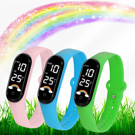 Waterproof Sports Watch for Kids Boys Girls Outdoor Silicone Strap Electronic Watches Children Students LED Digital Wristwatches