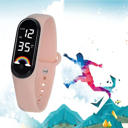 Waterproof Sports Watch for Kids Boys Girls Outdoor Silicone Strap Electronic Watches Children Students LED Digital Wristwatches