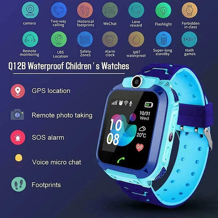 Kids Smartwatch 4G Sim Card LBS Tracker SOS Camera Children Mobile Phone Voice Chat Flashlight Waterproof Girls Boys Watches