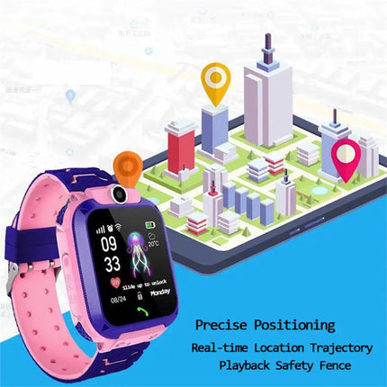 Q12 Children's Smart Watch SOS Phone Watch Smartwatch For Kids With 4G Sim Card Photo Waterproof IP67 Kids Gift For IOS Android