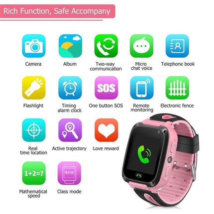 S4 Kids Smart Watch Waterproof Video Camera Support 2G Sim Card CallIing Phones Smartwatch With Light Compatible For Ios Android